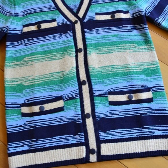 CLAUDIE PIERLOT Striped Cardigan Size 0 US XS Multi - Picture 6 of 12
